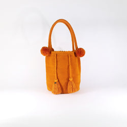 Pom Pom Bag - Mustard