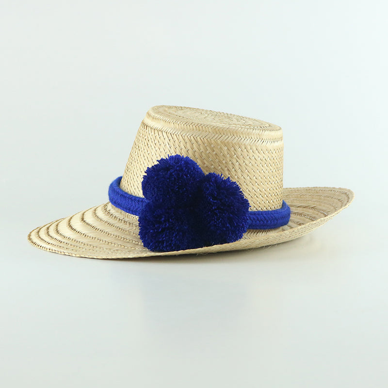 Guajiro Hat - E Blue - wayuu-dreaming