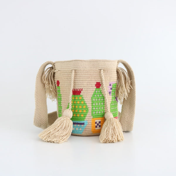 Cactus T Wayuu Bag - Medium - wayuu-dreaming