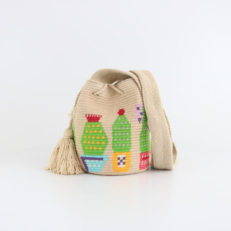 Cactus T Wayuu Bag - Medium - wayuu-dreaming